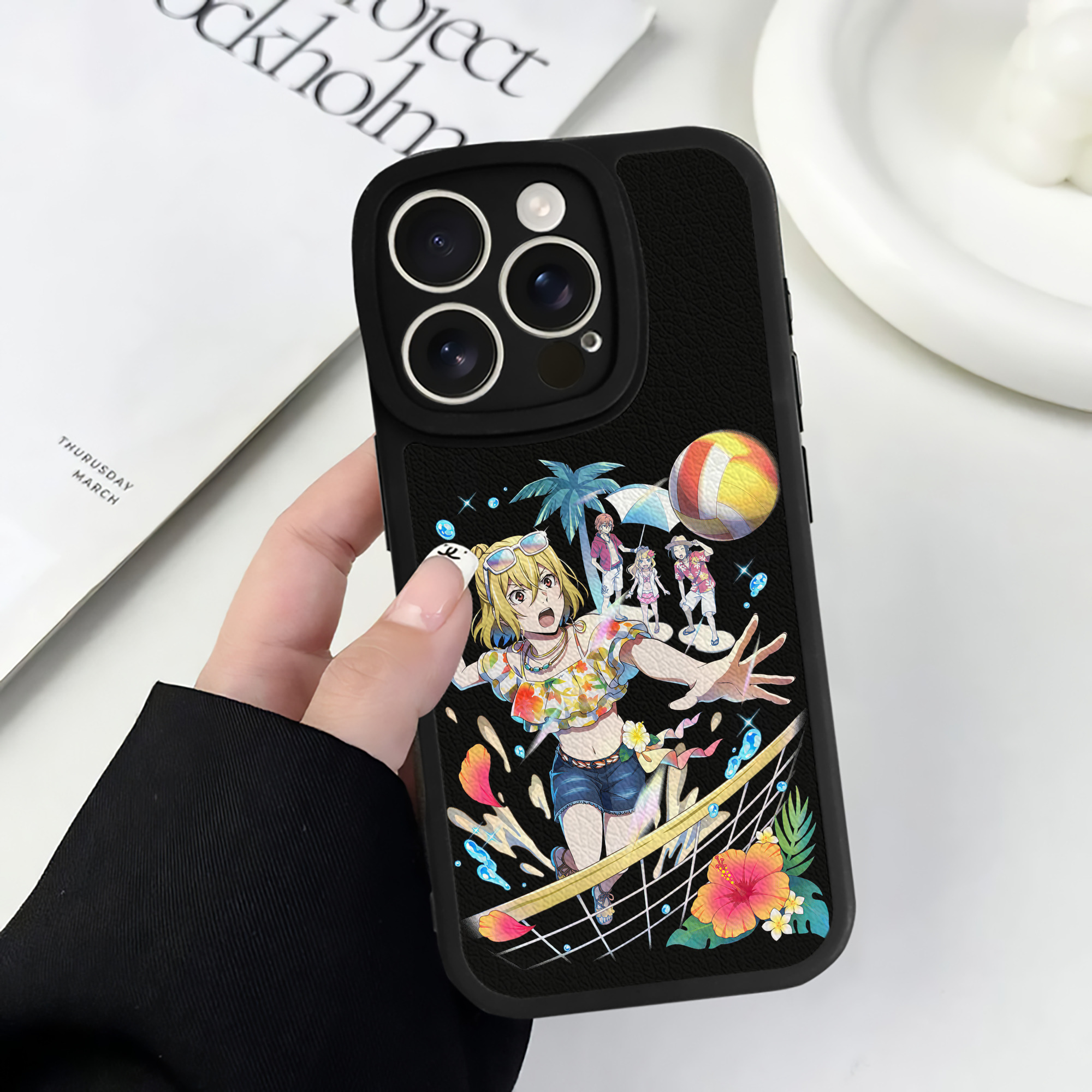 （画像用） 文豪ストレイドッグス Bungo Stray Dogs 【iPhone 16シリーズ対応】シリコンスマホケース（レザー調） 材質：シリコン